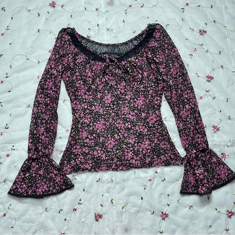 Vintage Floral Babydoll Long Sleeve